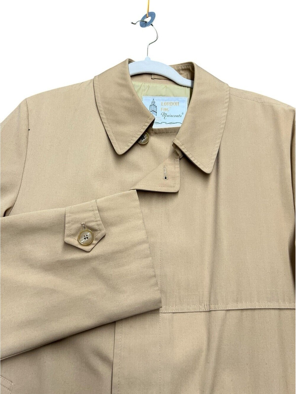 London Fog Beige Trench Coat - Picture 1 of 7